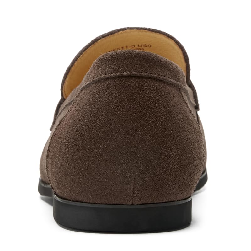 Image of Journey West Men's Suede Leather Belgian Loafers for Men Slip-on Casual Penny Casual Loafers