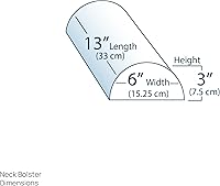 Vista 6 de EarthLite Bolster Pillow Neck – Durable Massage Bolster, 100% PU Upholstery incl. Strap Handle/Professional Quality for Massage Tables/Back Pain