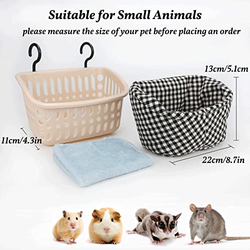 Image of JWShang Rat Hammock for Cage, Chew Proof Hanging Basket Bed with Sturdy Hooks, Pet Cage Accessories, Safe Cozy Small Animal Rodent Hammock for Sugar Glider Mice Snuggling Sleeping