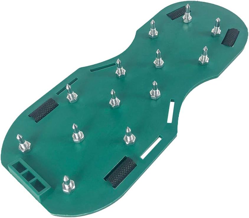 QWORK Gunite Spiked Shoes With 3/4” Short Spikes Perfect For Epoxy Floor, Overlays, Cover Installation, Green Color (Pair) 2 Pair Green