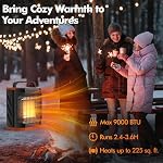 Fitfirst Portable Propane Heater - 9000 BTU Outdoor Tent Heater for Camping, 2 Heat Settings & Tip-Over/ODS Protection, Essential for Patio, RV, Garage, Ice Fishing, Hunting, Power Outage - Image 3
