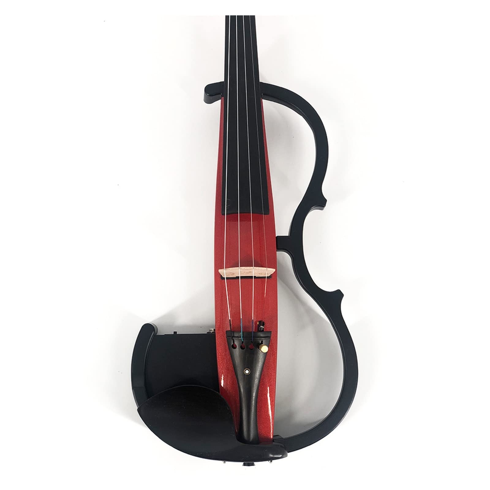 Strumento Musicale per Violino Elettronico Professionale Rosso per Principianti con Set di Accessori per Cuffie con Cavo Violini per Studenti