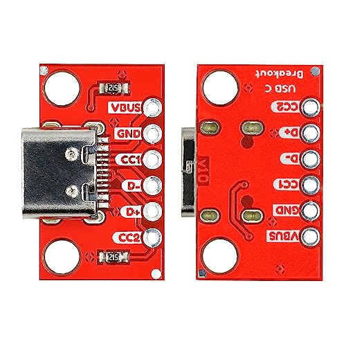 10 piezas conector hembra USB Tipo C placa breakout miniatura 3
