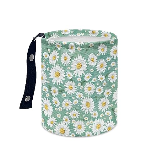 Image of Daisy Green Auto Garbage Can Vehicle Trash Can Rubbish Bag Multipurpose Hanging Headrest Road Trip Must Haves for Kids Car Decor