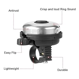 Accmor Classic Bike Bell, Aluminum Bicycle Bell, Loud Crisp Clear Sound Bicycle Bike Bell for Adults Kids