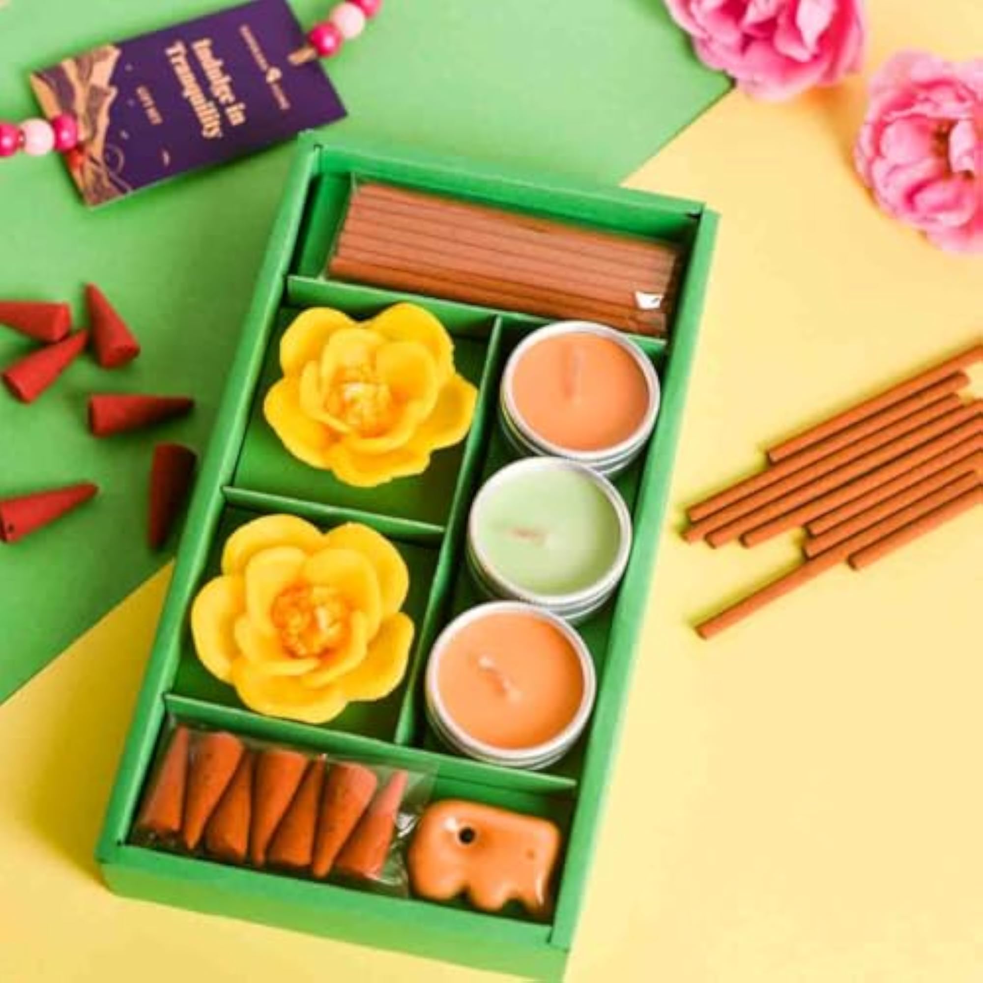 Premium Spiritual Gift Hamper with Tealight Candles & Incense
