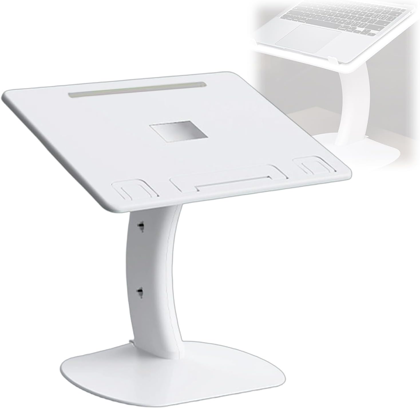 Portable Foldable Vehicle Stand Tray Adjustable Height and Angled Design for Adult and Use Supporting Laptop Phone Car Accessory Laptop