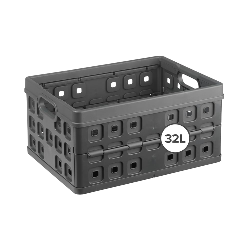 Sunware by Helit H6180088: Klappbox the flap-line, 32 Liter, Anthrazit (1 Stück)