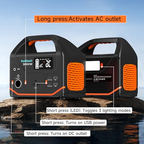 Portable Power Station, 266wh Power Generator 300W Lithium Battery, Power Station for Camping, Home Use, Outdoor, Emergency Backup With 110V Pure Sine Wave AC Outlet 6 AI VOLT Generator Website 511fyaythrL. SL500 AI VOLT Generator Website