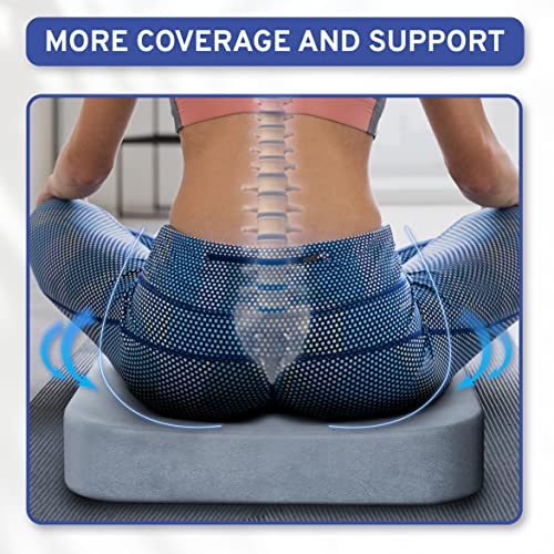 Comfysure Extra Large Seat Cushion For Office Chair - Firm Memory Foam Chair Pad For Wheelchair, Recliner, Office, Car & Bariatric Overweight Users 19”X18”X3” #TOP3