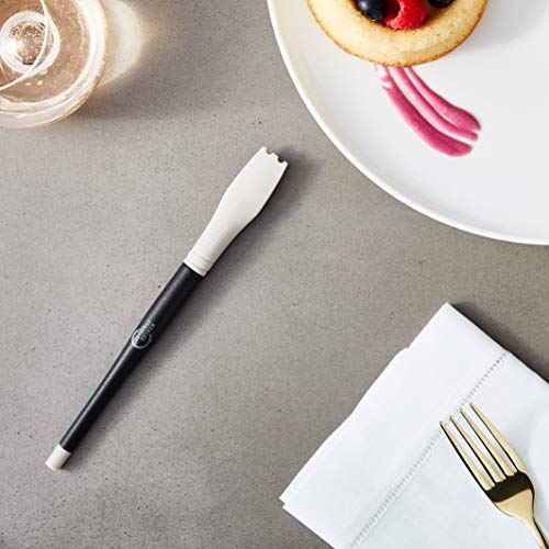 Mercer Culinary M35618 Silicone Plating Brush-Dual 4mm Round Arch, Black