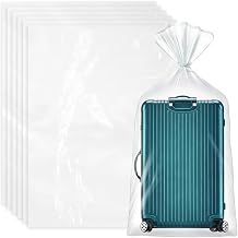 6 Pieces Extra Large Transparent Plastic Bag, 100 x 152 cm, Large Transparent Storage Bag, Waterproof, Dust-proof, Extra Large Transparent Plastic Bags for Luggage, Plush Toys