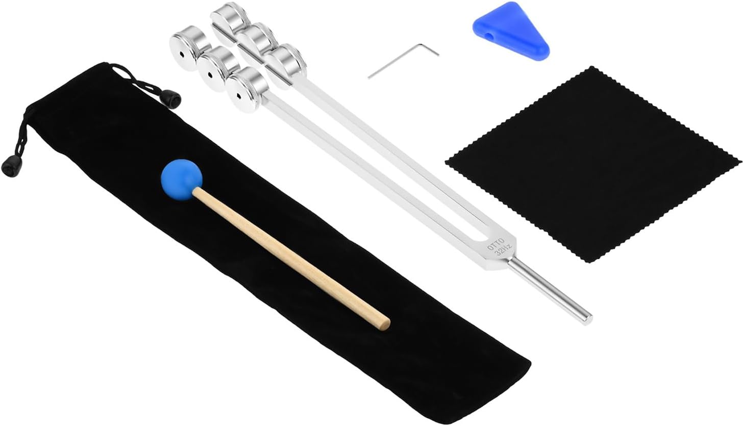32HZ Tuning Fork, Weighted Tuning Forks 32Hz with Hammer for Meditation, Yoga, Stress Relief, Energy Work, Musical Instruments