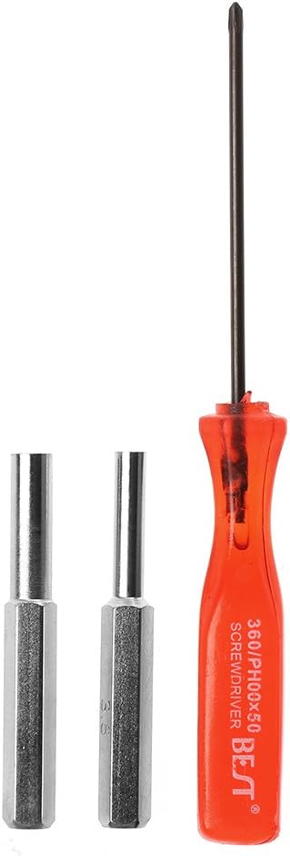 AimasirM Screwdriver Tool For Nintendo NES SNES N64, 2.5 Triwing Trigram Screw Driver + 4.5mm Bit + 3.8mm Bit