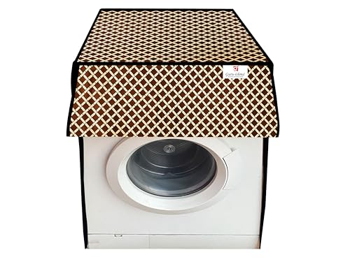 Image of Front Load Fully Automatic Washing Machine Cover for 6.5kg to 8kg | Waterproof & Dustproof Polyester Cover with Zip Closure | Suitable with Samsung, IFB, LG, Bosch & More (61 x 61 x 87 cm)