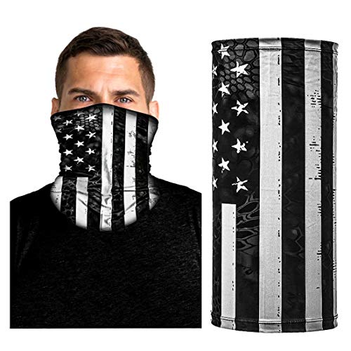 4 Pack American US Flag Face Bandana Balaclava for Men Women, Sun UV Dust Protection Reusable Washable Half Mask Scarf, Cooling Cloth Neck Gaiter Headwear for Cycling, Hiking, Fishing, Motorcycle-1 - Thumbnail 4
