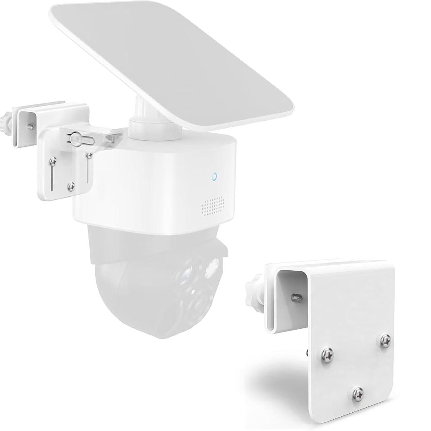 Gutter Mount Bracket Compatible with Eufy Security SoloCam S340/Eufy SoloCam E30/Eufy 4G LTE Cam S330 Solar Security Camera(1pack-White)