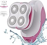 Dee Banna Elektrischer Damenrasierer, elektrischer Damenrasierer, schmerzfreier 3-in-1-wasserdichter und wiederaufladbarer Epilierer für den weiblichen Körper, Bein, Bikini-Trimmer