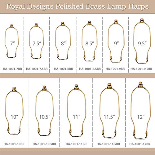 Royal Designs HA-1001-10BR-2 Heavy Duty Lamp Harp, 10", Polished Brass, 25.40 cm - Image 4