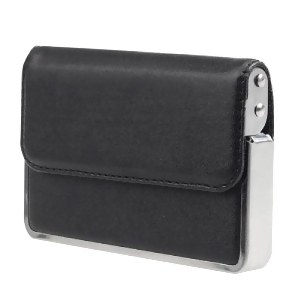 Buy Black Leather & Stainless Men's Card Holder (PZIN14000156) at Amazon.in