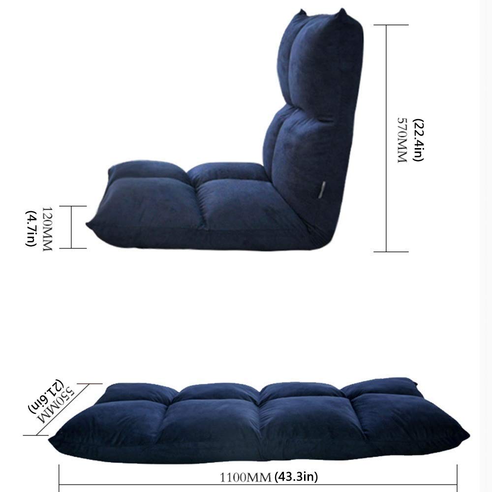 Axdwfd Sedie a sdraio Chaise longue, gioco pieghevole for divani da gioco Pouf reclinabile for divano regolabile a 5 file