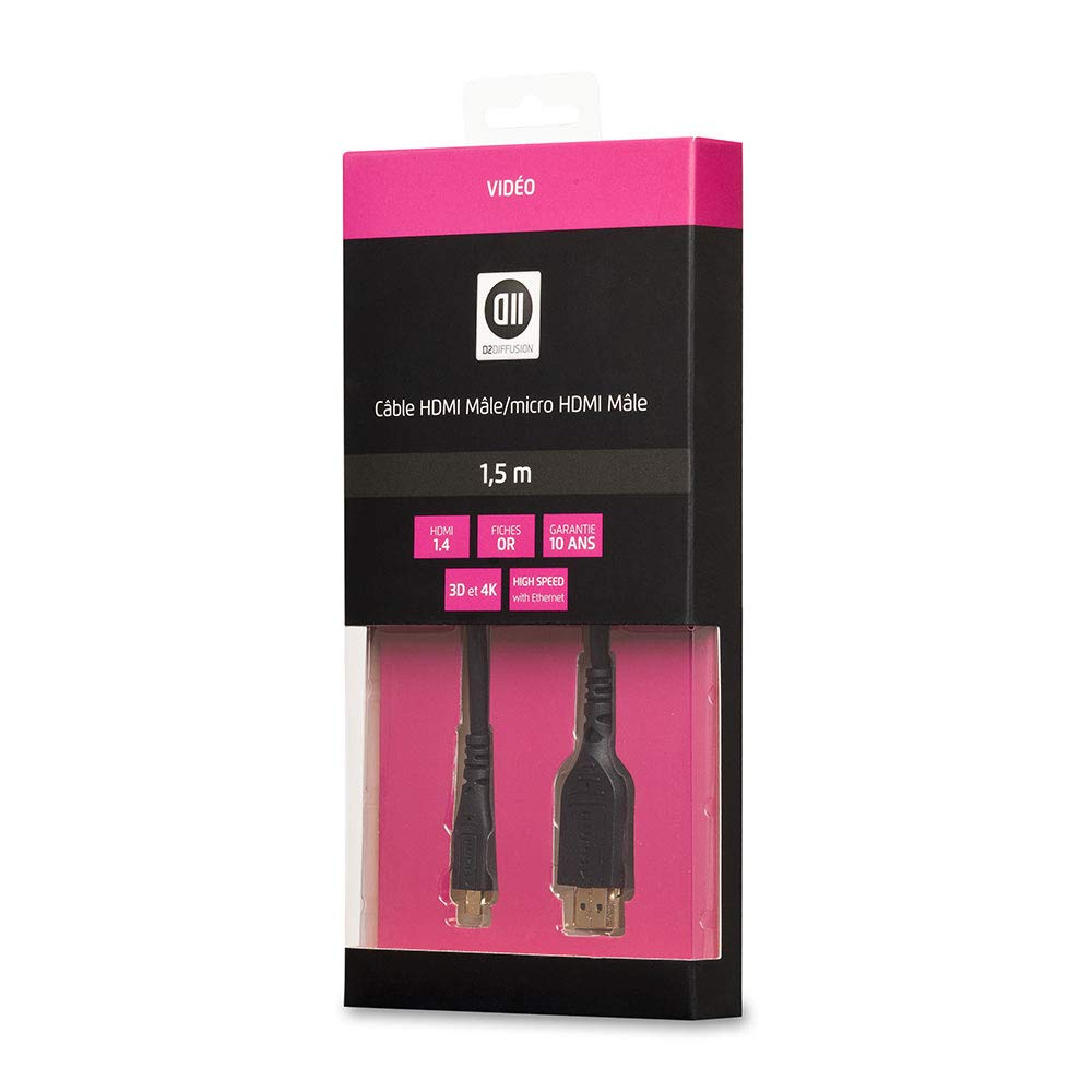 Cable HDMI 1.4 Macho/Micro HDMI Macho (1,5 m)