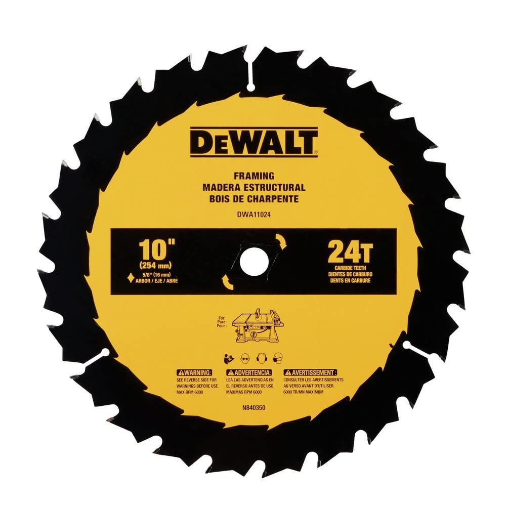 DEWALT Table Saw Blade, 10", 40 Tooth, with Fine Finish, Ultra Sharp Carbide (DWA11040)