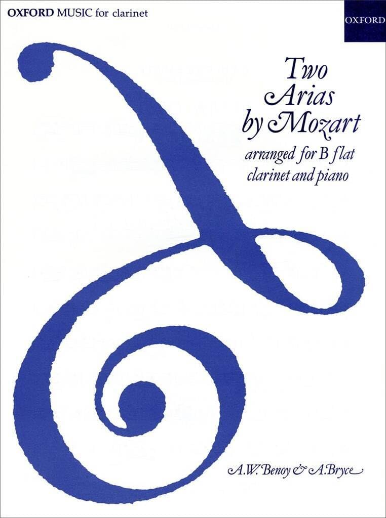 Two Arias Clarinet & piano Mozart, Wolfgang Amadeus Paperback Clarinet