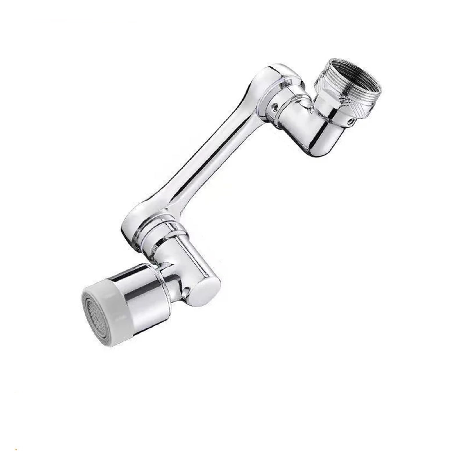 Tuoklnc 1080 Degree Single Metal 1080° Universal Rotation Faucet Sprayer Head 22/24Mm Adapter Washbasin Faucet Extender Aerator Bubbler Nozzle For Kitchen Tap(1080 Degree Single)