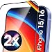 Produktbild UTECTION 2X Full Screen Schutzglas für iPhone 15 & iPhone 16-6.1" > Perfekte Größe für beide Modelle > Kinderleichte Anbringung > Ultra Robust und langlebig > Hier kaufen Sie Qualität
