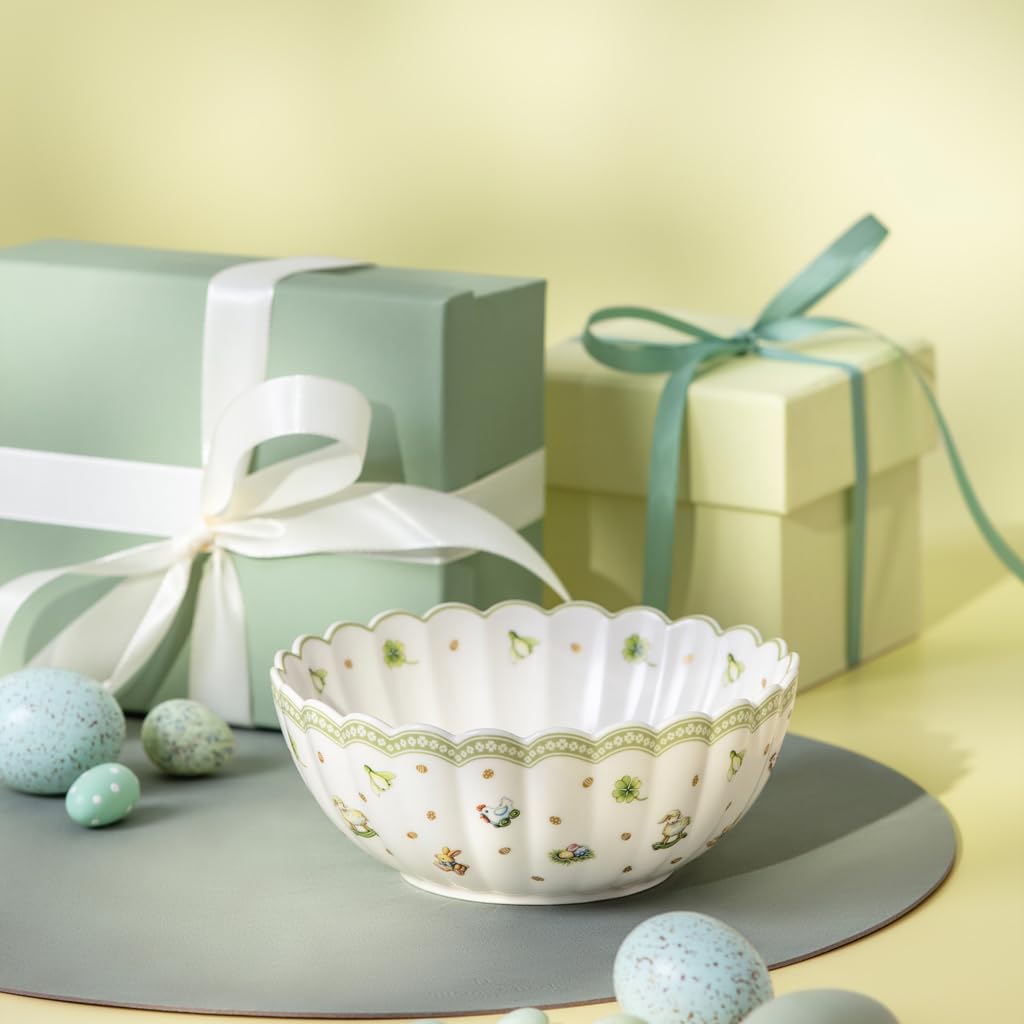 Villeroy & Boch – Easter Delight miseczka do musli, porcelana Premium, nostalgiczne motywy wielkanocne, złote detale, miseczka na płatki, do owoców i wiosennych potraw