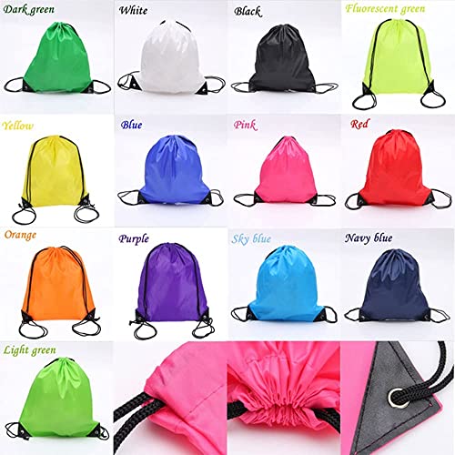 Quesuc 15 stuks drukbare gymtas, nylon trekkoordtas, kleurrijke feesttas, doe-het-zelf-feestrugzak, cadeautas, juttas, sporttas, geschikt voor Pasen, school, verjaardag - Image 4