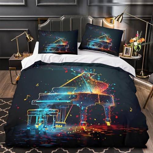 Parure de lit imprimé 3D artistique en microfibre King premium