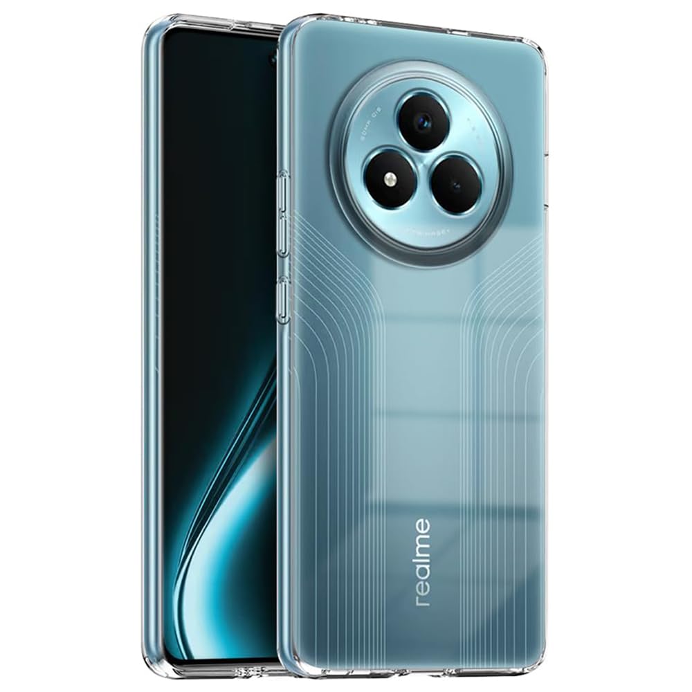 Amazon Brand-Solimo Mobile Cover for Realme Narzo 80 Pro 5G (Soft & Shockproof Back Case with inbuilt Cushioned Edges), Clear Amazon Brand-Solimo Mobile Cover for Realme Narzo 80 Pro 5G (Soft & Shockproof Back Case with inbuilt Cushioned Edges), Clear
