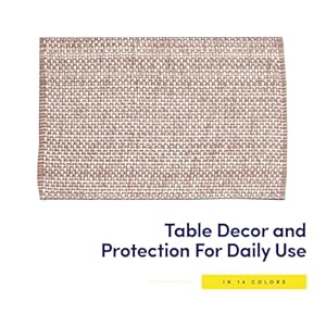 Sweet Home Collection 100% Cotton Placemats for Dining Room Rectangle Two Tone Woven Fabric 13" x 19" Soft Durable Table Mat Set, Set of 6, Taupe Sweet Home Collection 100 Cotton Placemats for Dining Room Rectangle Two Tone Woven Fabric 13 x 19 Soft Durable Table Mat Set Set of 6 Taupe