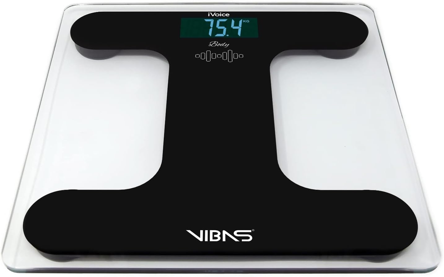 iVoice Body Talking Bathroom Scale, for the Blind or the Elderly, Speaks 5 Languages, Clear Voice, with Sound Aids for Orientation, Weight Repetition, Adjustable Volume, Batteries Included