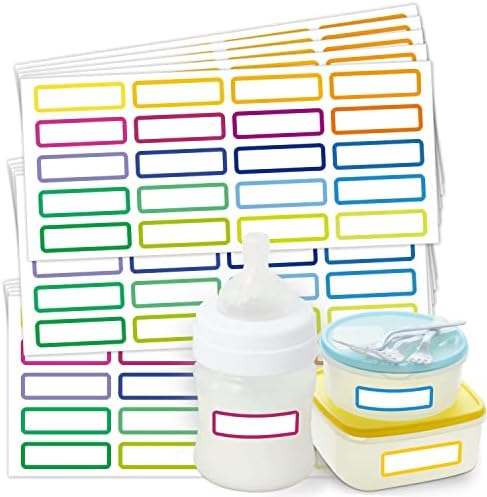 300pcs Bottle Labels for Daycare,Waterproof Removable Name Labels, Self-Adhesive Waterproof Name Stickers for Kids, Baby, School Suppliers