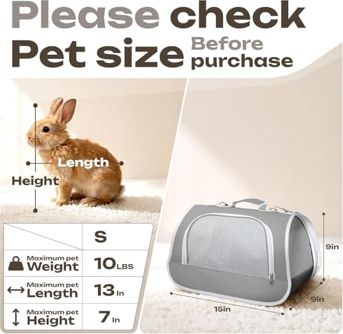 Image of Cat Backpack Carrier Expandable Pet Carrier Backpack for Small Medium Cats Fit Up to 18 Lbs, Foldable Puppy Backpack Carrier for Travel, Hiking (Light Grey new, 20Lx27Hx38W)