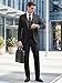 MAGE MALE Men's 3 Piece Suit Slim Fit One Button Business Wedding Formal Blazer Jacket Vest Pants Set Black