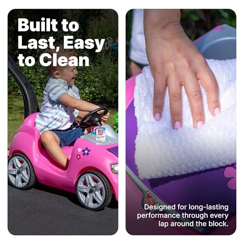 Step2 Whisper Ride II Kids Push Cars, Ride On Car, Seat Belt, Horn, Toddlers Ages 1.5 – 4 Years Old, Max Weight 50 lbs., Quick Storage, Stroller Substitute, Pink - image 7