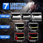 6Pack Headlamp Rechargeable, 230° LED Head Lamp, Head Lights for Forehead - Image 4