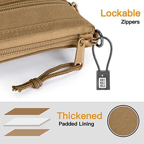 Goburos Padded Pistol Cases (2 Packs) With Lockable Zipper, Handgun Bag With Thickened Velvet Lining For Gun Storage And Transport #TOP3