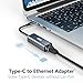 immagine 2ICZI Adattatore USB C Ethernet Cavo RJ45 1000Mbps in Alluminio Gigabit a USB C (Thunderbolt 3) LAN Adattatore di Rete per MacBook PRO/Air Surface Go/Pro7 Samsung Huawei ASUS Type-C ECC