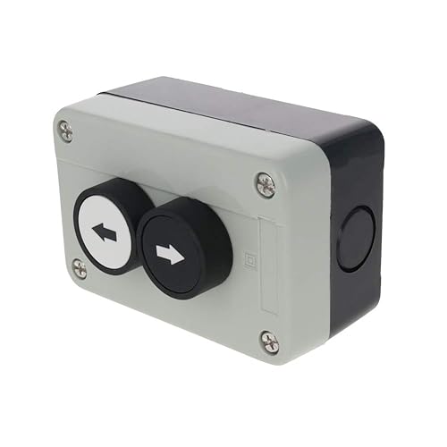 Miniatura 5 de Fielect 1 NO negro 1 NO botón blanco interruptor de la estación de interruptor momentáneo interruptor interruptor pulsador caja de estación de