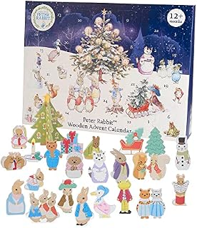 Peter Rabbit Advent Calendar 2022 Kids - Wooden Toy Childrens Advent Calendars for 1 Year Old Baby, Toddler Boys, Girls with Peter Rabbit Christmas Countdown Traditional Figures by Orange Tree Toys
