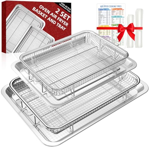 Air Fryer Basket for Oven, 2 Set Oven Air Fryer...