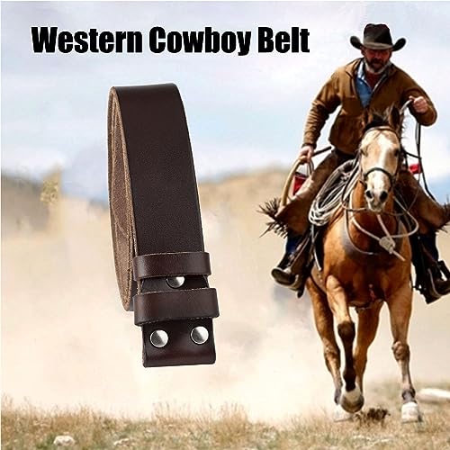 Western Cowboy Belt for Men, Men's Belt Leather, Bronze Pattern Vintage Belt with Turquoise Square Alloy Buckle4