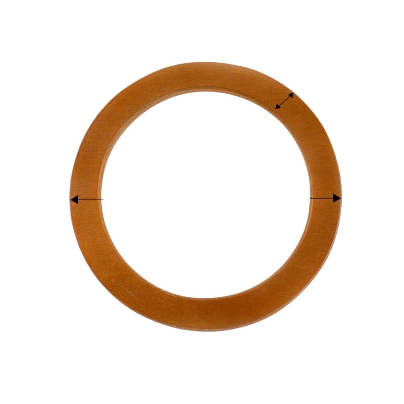4 Uds. Bolsas redondas de madera con mango, asas anillo redondo, marco bolso, soportes costura DIY, accesorios for bolsas Para Bolsos Mano(LightBrown-13.5cm)