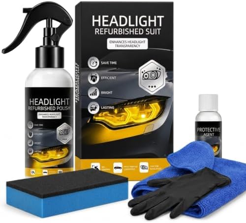 Headlight Restoration Kit - Instant Crystal Clear Glow, Wipe-On U...