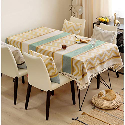 Nappe de table de salon décorative en tissu chenillé épais modèle A - 2